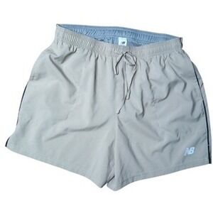 New Balance Mens Tan Running Athletic Shorts Elastic Waist Lined Large